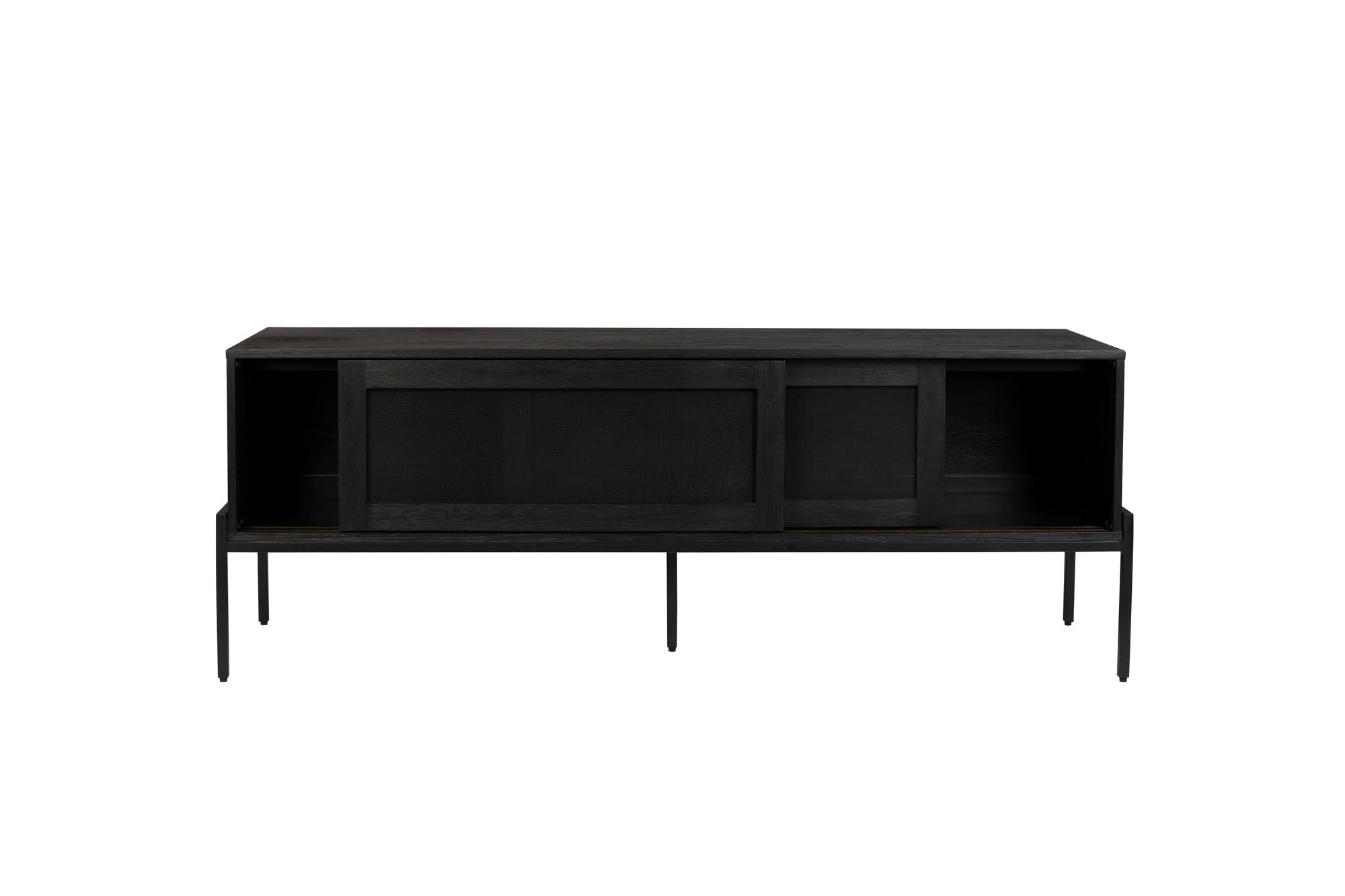 Zuiver Hardy Black Oak Wood Low Sideboard